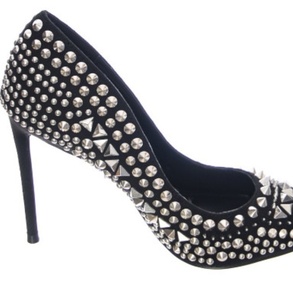 Steve Madden Black Verve Studded Pumps - Picture 7 of 9